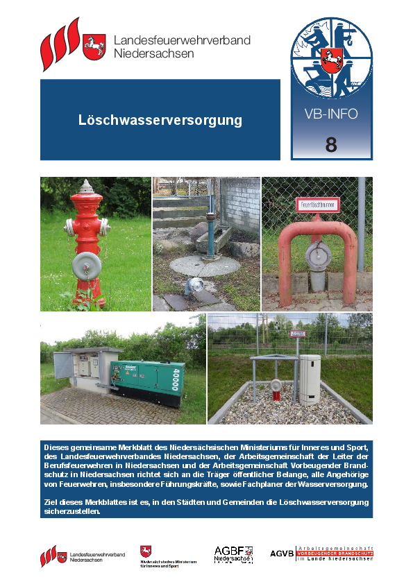 Infoblatt Löschwasserversorgung