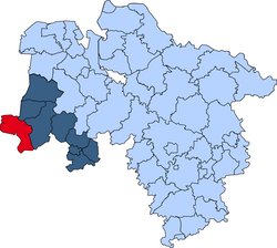 Gebietskarte der Kreisfeuerwehr Grafschaft-Bentheim